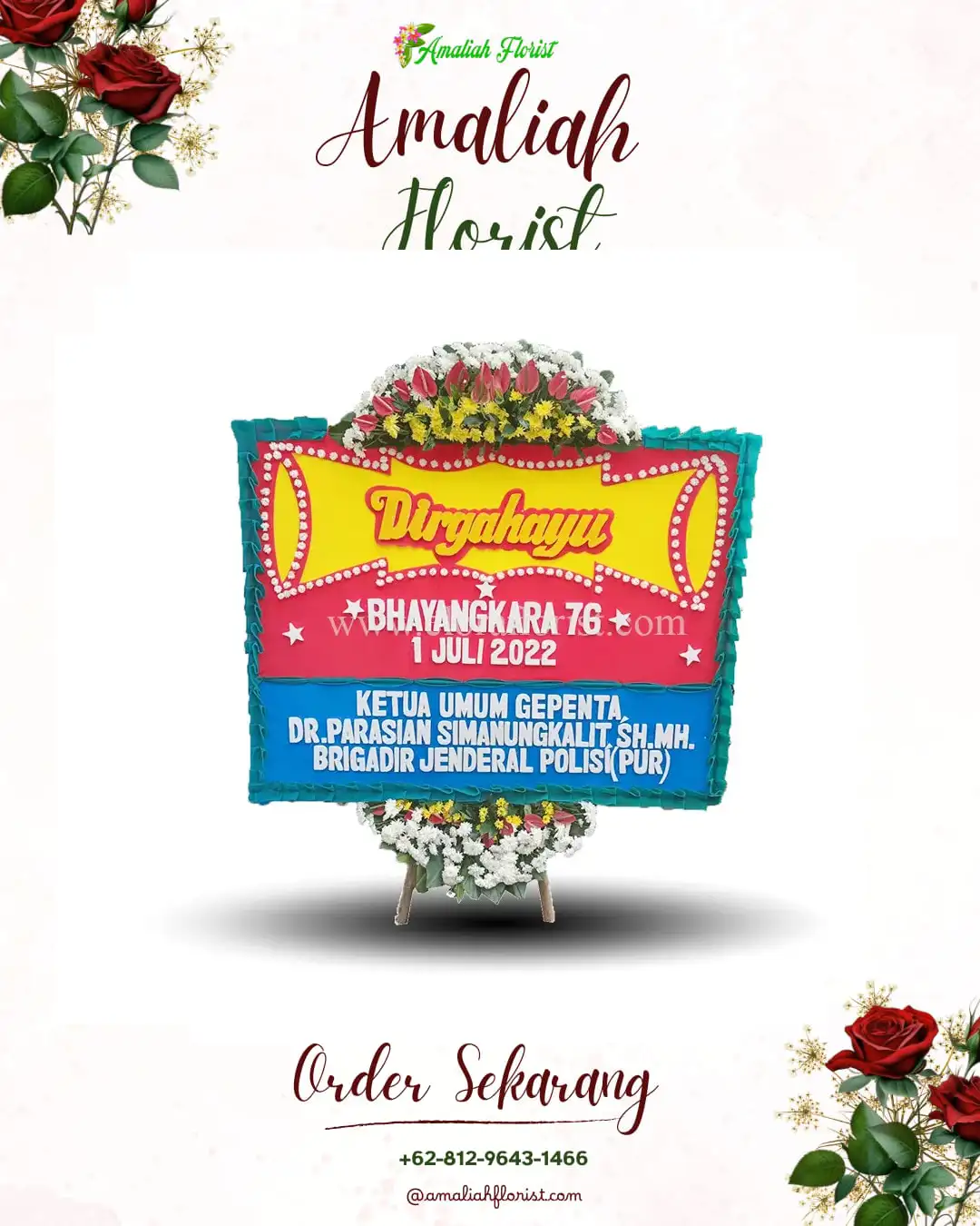 Papan Bunga HUT Ulang Tahun Kenderan